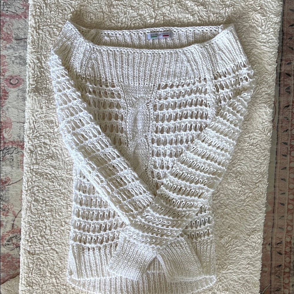 White Knit Women's Sweater